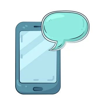 Illustration of Mobile chat Stock Illustration