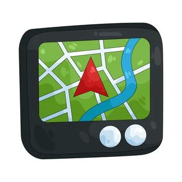 Illustration of mobile GPS 스톡 일러스트