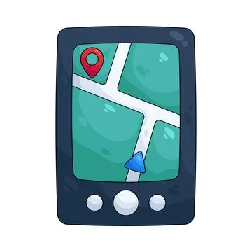 Illustration of mobile GPS 스톡 일러스트