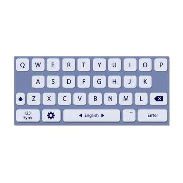 The illustration of mobile keyboard Stock Illustration