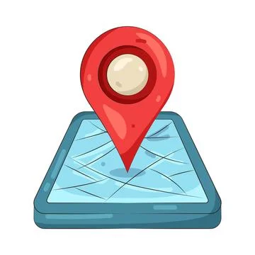 Illustration of mobile map Stock Illustration