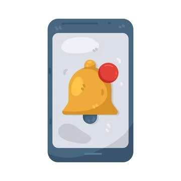 Illustration of Mobile notification Stock Illustration