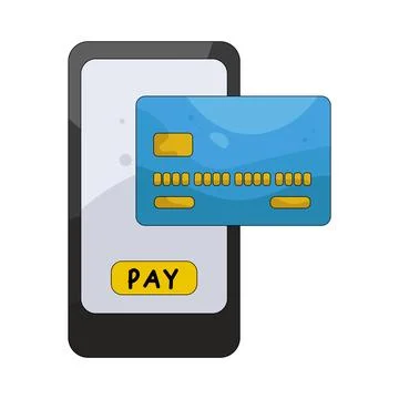 Illustration of Mobile payment Illustrazione stock