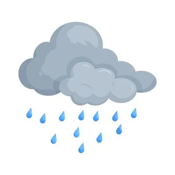 Illustration of moderate rain Stock Illustration