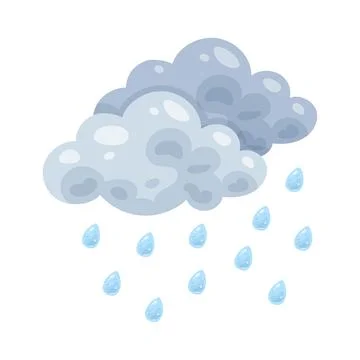 Illustration of moderate rain Stock Illustration