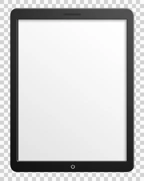Illustration of modern computer tablet with blank screen. png transparent b.. Illustrazione stock