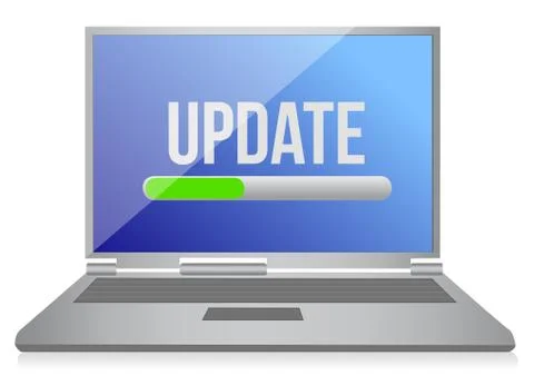 Illustration of modern computer update illustration design Stock Illustration