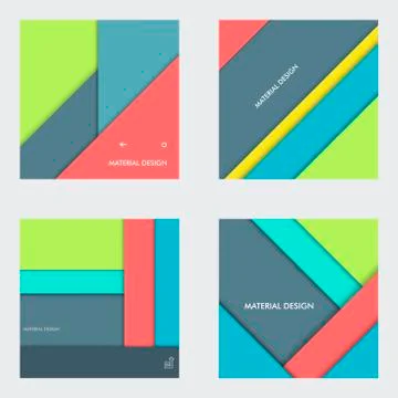 Illustration of modern material design. Vector background Stock Illustration