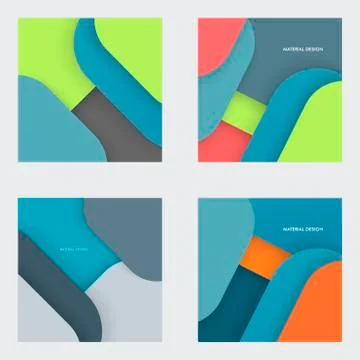 Illustration of modern material design. Vector background Stock Illustration