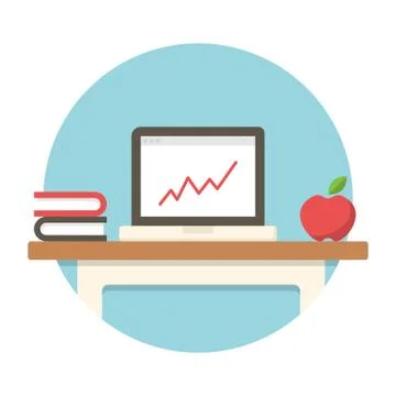 Illustration of modern workplace Stock Illustration