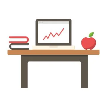 Illustration of modern workplace Stock Illustration