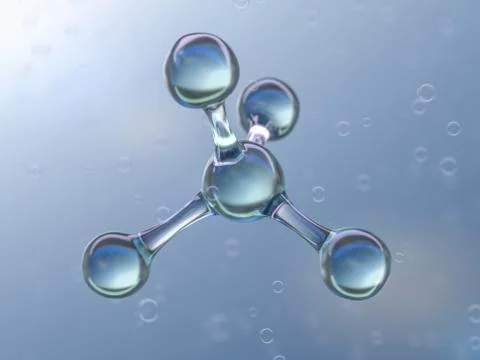 Illustration of molecule model. 3D Stock Illustration
