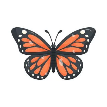 Illustration of monarch butterfly Illustrazione stock