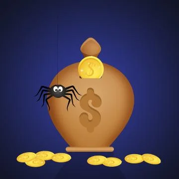 Illustration of money box Stock Illustration