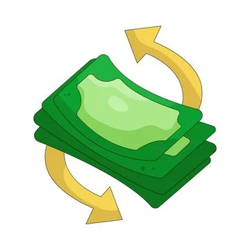 Illustration of Money sync Stock Illustration