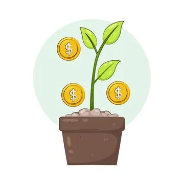 Illustration of money tree Stock Illustration