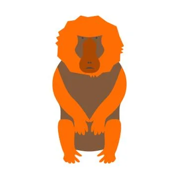 Illustration of monkey baboon Stock Illustration