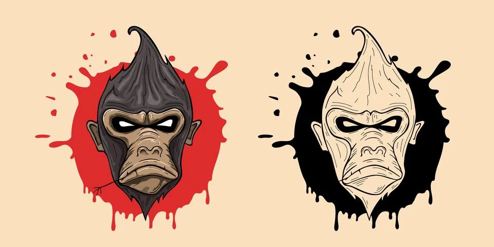 Illustration of monkey Stock Illustration