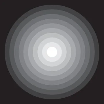 Illustration of Monochrome Multiple Layers Sphere Radius Abstract Background Illustrazione stock