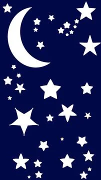 Illustration of the moon and stars Stock Illustration