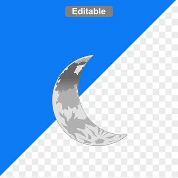 Illustration of moon light and cloud Stock Illustration