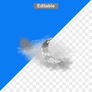 Illustration of moon light and cloud 스톡 일러스트