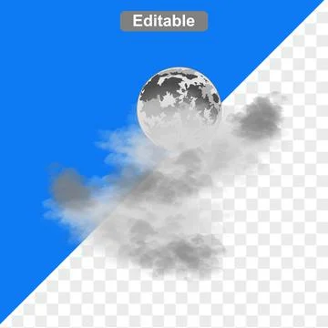 Illustration of moon light and cloud Stock Illustration