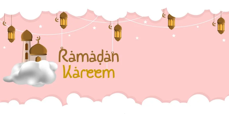 Illustration of a mosque in the clouds Stock Illustration