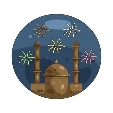 Illustration of mosque Illustrazione stock