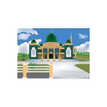 Illustration of mosque  vector design on a white background Stock Illustration