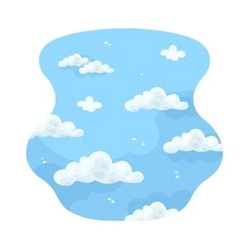 Illustration of mostly clouds Ilustración de archivo
