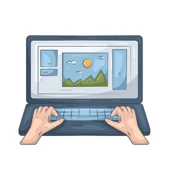 Illustration of motion designer Stock-Illustration