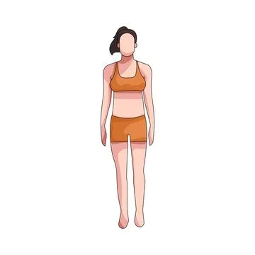 Illustration of Mountain pose Stock Illustration