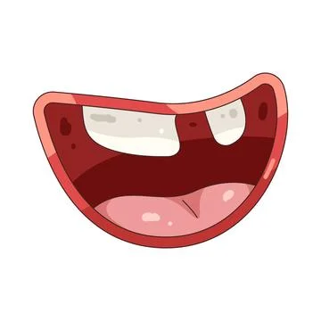 Illustration of mouth with missing teeth Stock Illustration