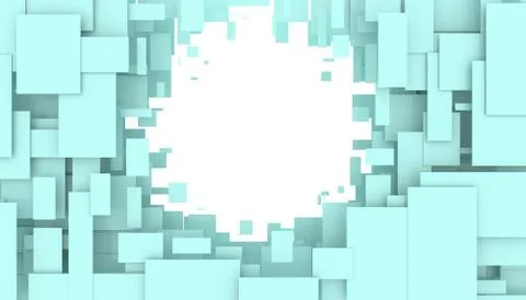 Illustration of moving rectangles 3D illustration Stock Illustration
