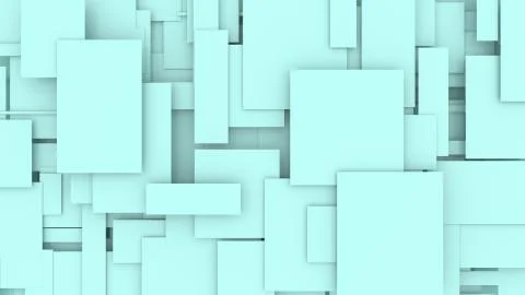 Illustration of moving rectangles 3D illustration Stock Illustration