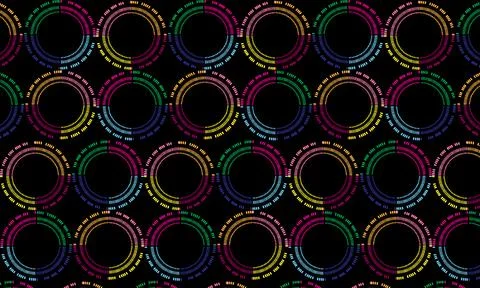 Illustration of a multi-colored ring pattern Stock Illustration