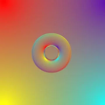 Illustration of a multicolor gradient background with a circle in the middl Illustrazione stock