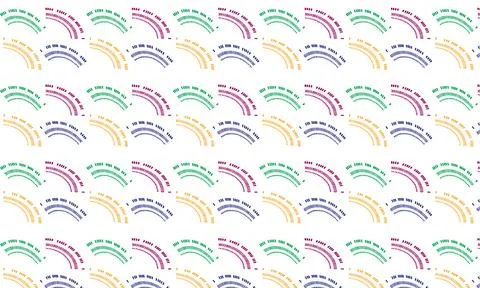 Illustration of multicolored curved patterns . Stock Illustration