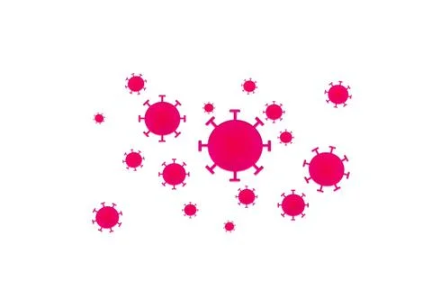 Illustration of multiple coronavirus cells Stock Illustration