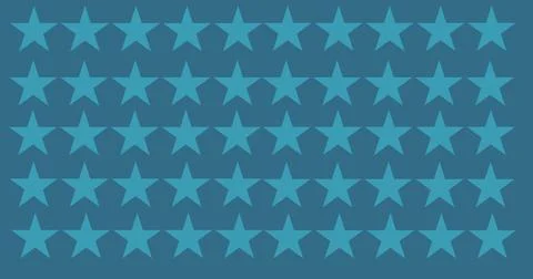 Illustration of multiple rows of blue stars on blue background 스톡 일러스트