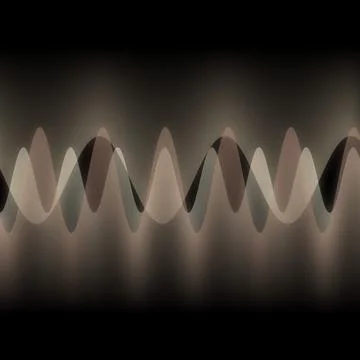 Illustration of multiple waves oscillating or overlapping by many small Digital Stockillustratie