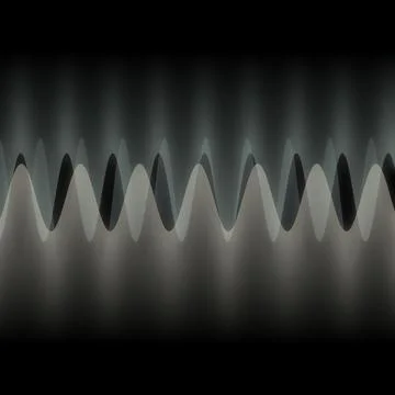 Illustration of multiple waves oscillating or overlapping by many small Digital Illustrazione stock
