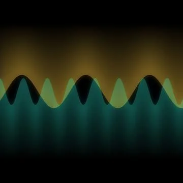 Illustration of multiple waves oscillating or overlapping by many small Digital Stock Illustration