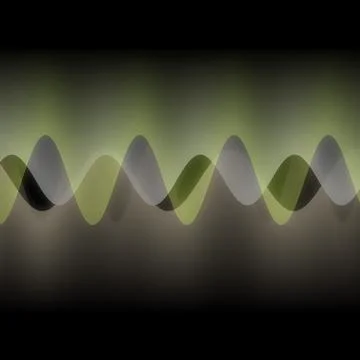 Illustration of multiple waves oscillating or overlapping by many small Digital Illustrazione stock