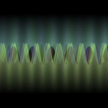 Illustration of multiple waves oscillating or overlapping by many small Digital 库存插图