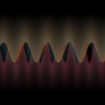 Illustration of multiple waves oscillating or overlapping by many small Digital 스톡 일러스트