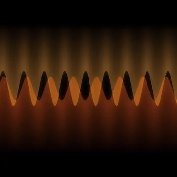 Illustration of multiple waves oscillating or overlapping by many small Digital Illustrazione stock