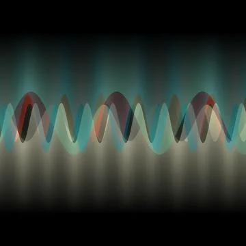 Illustration of multiple waves oscillating or overlapping by many small Digital Stock Illustration