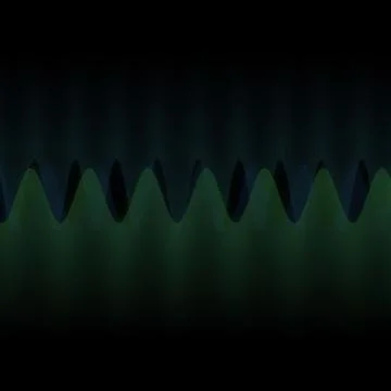 Illustration of multiple waves oscillating or overlapping by many small Digital Illustrazione stock